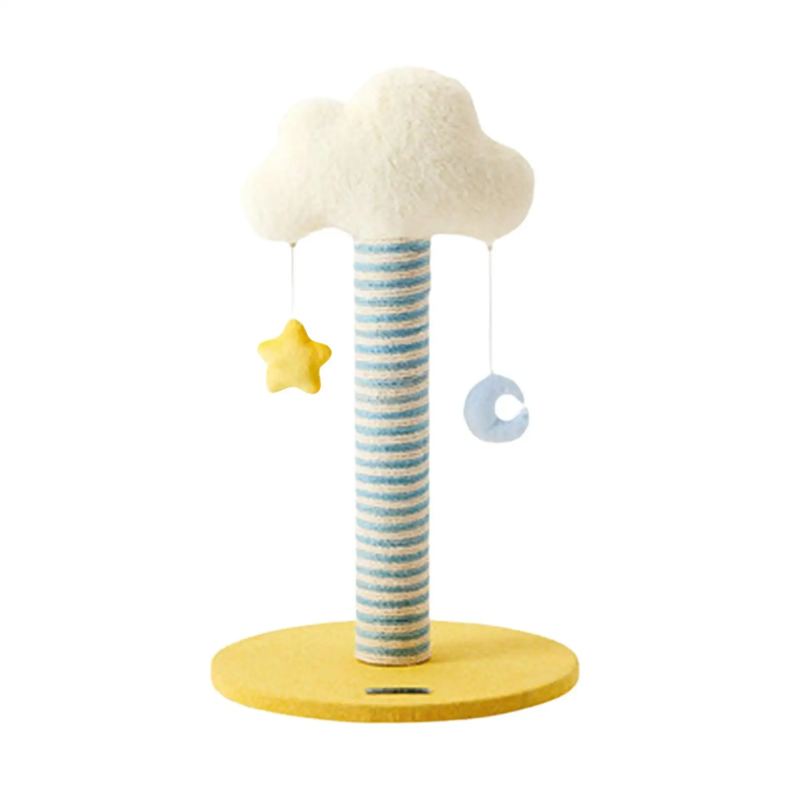 Cat Climbing Tree Relax Sleep Scratch Post with Moon Stars Play Ball Toys Cat Climbing Tower for Kitty Kittens Activity Center