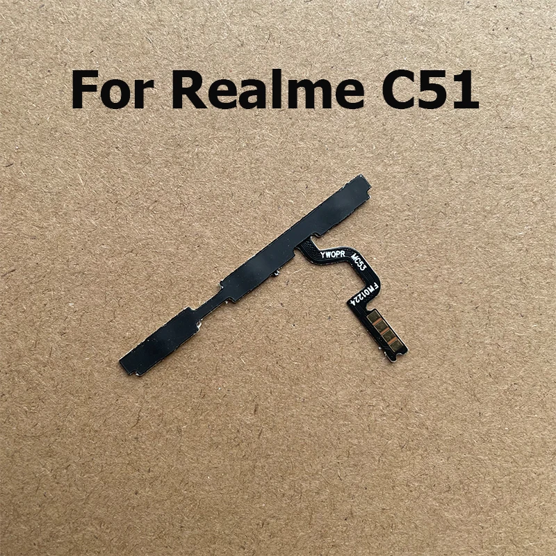 

Для Realme C51, гибкий кабель с боковой кнопкой, включение и выключение, переключатель громкости, гибкий кабель, запасные части