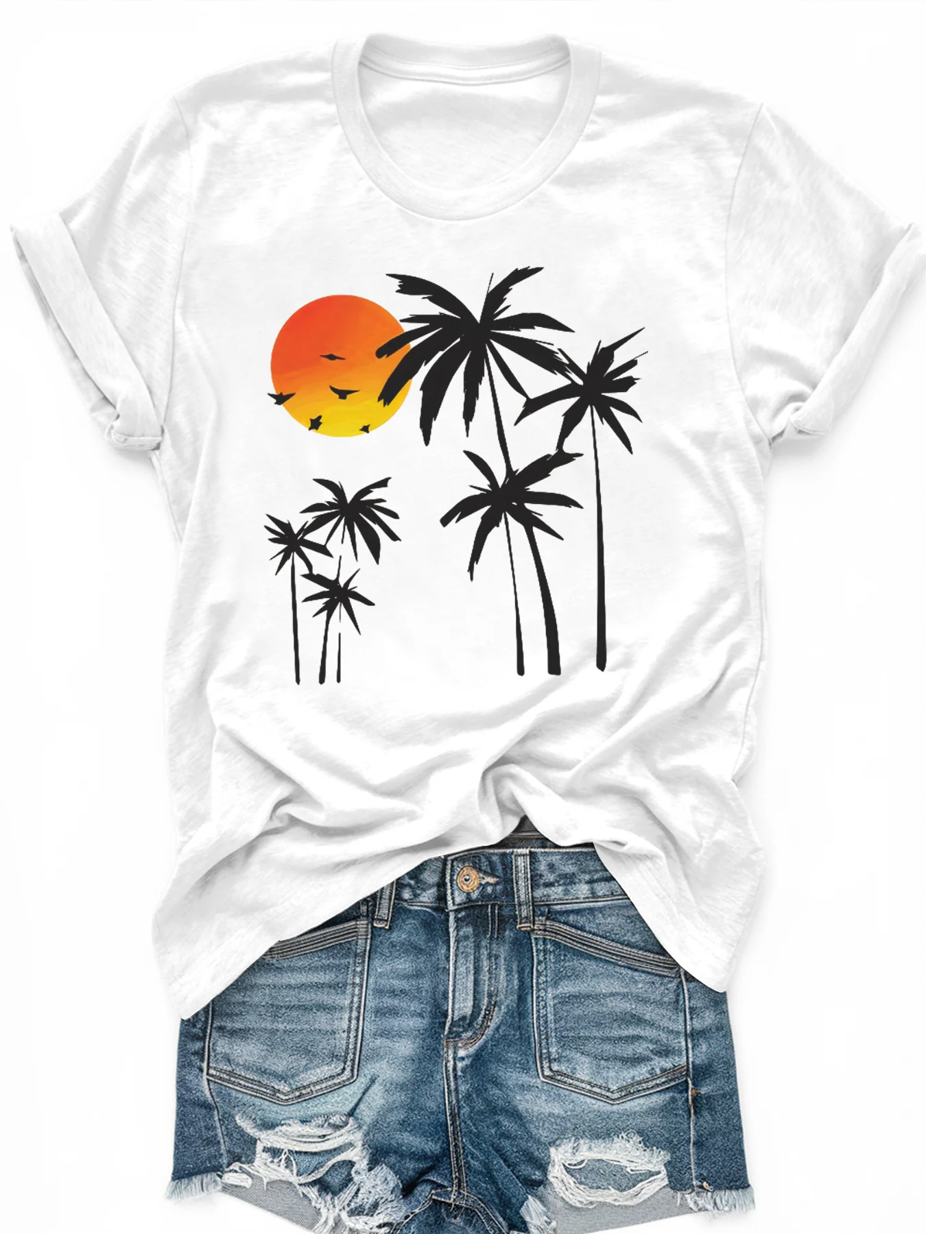 

New Women's T-shirt Plus Size Printed Casual Loose Fashion Short Sleeve T-shirt, Soft Comfortable and Breathable, Outdoor Sports