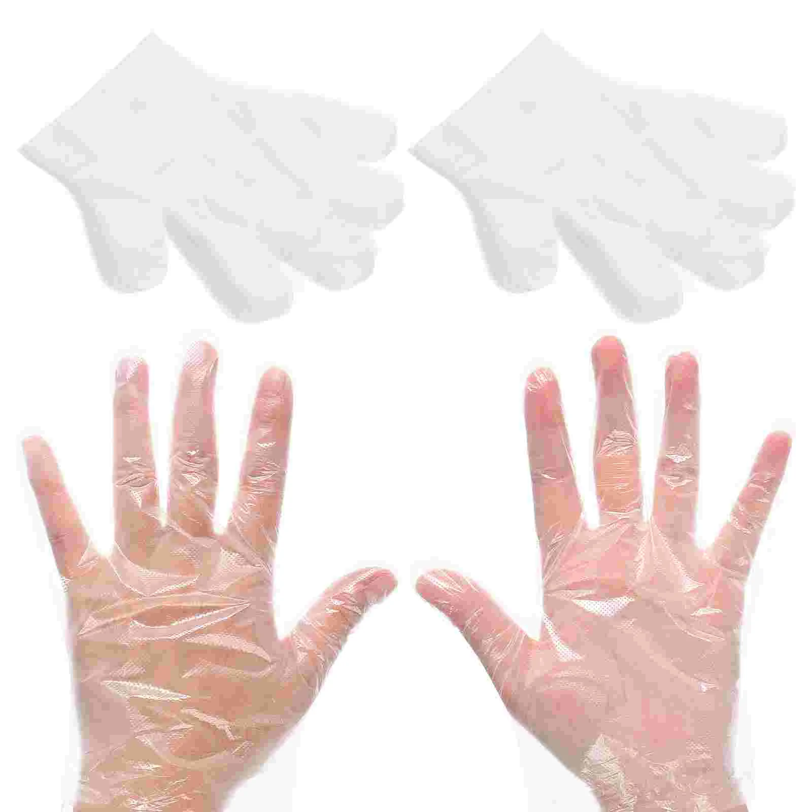 ถุงมือทําความสะอาดเด็กอิมัลชันฝาครอบป้องกันมือทางการแพทย์ไนไตรล์โปร่งใส