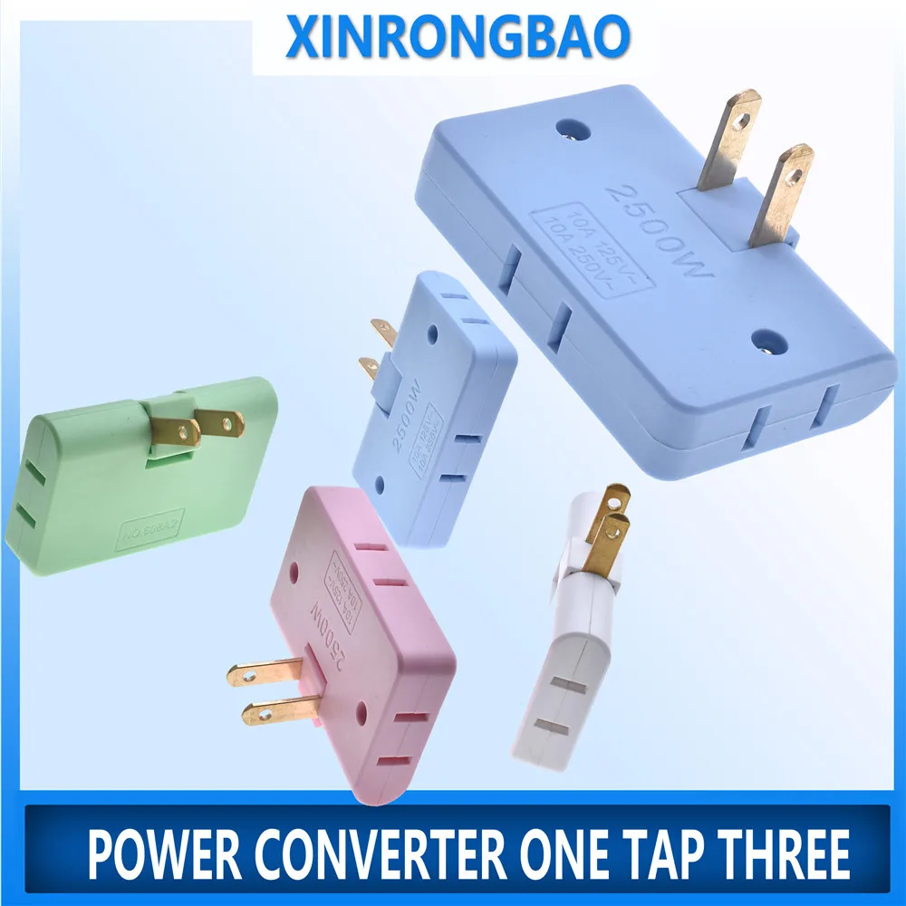 Outlet Power Converter Rotate Charger Wall Socket Adapter Splitter Converter Socket One To Three Power Conversion travel gear 1