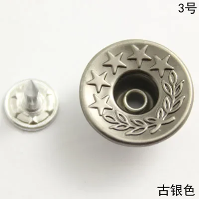 Detachable Metal Waist Buttons for Jeans, No Nail, No Seam, Denim Coat Button, Sewing Accessories, 17mm, 20Pcs