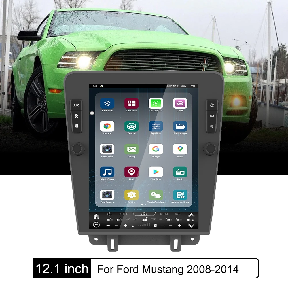 

12.1 Inch For Ford Mustang 2010-2014 Android 12 Octa Core 8G+128G Car Multimedia Player Stereo Receiver Radio 4G WIFI GPS QLED