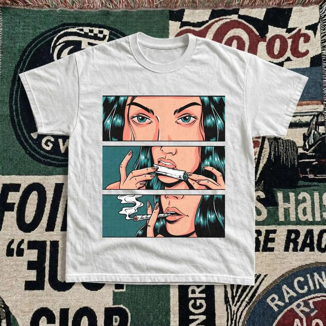 New Arrival: T-shirts featuring fun prints,2000s Y2K Harajuku style, loose-fitting and versatile,suitable for both men and women