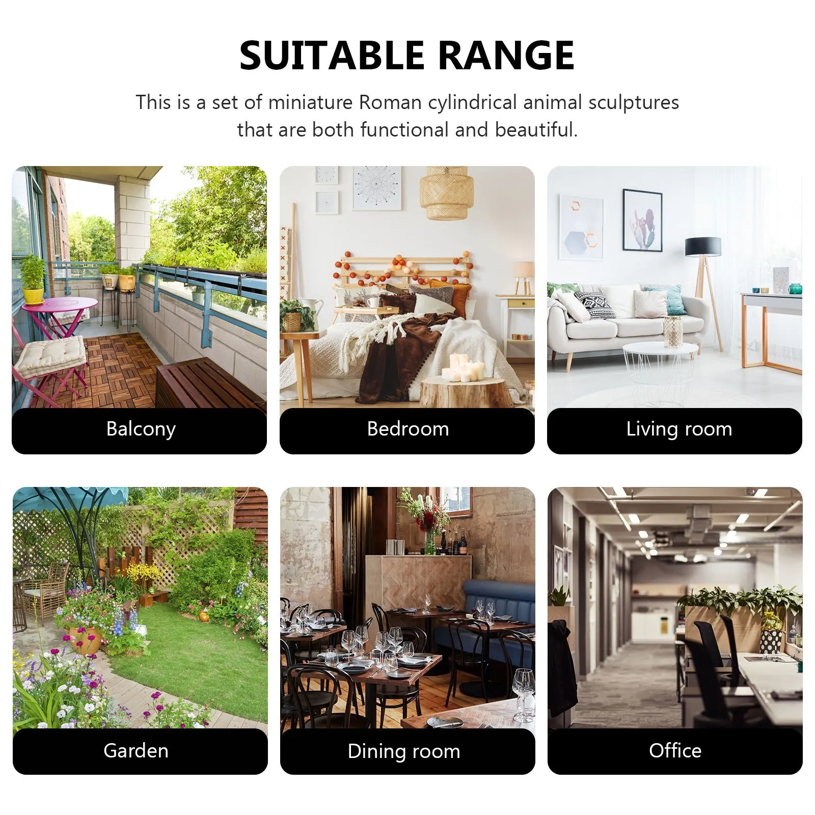 

1Set Unique Roman Pillar Animal Statue Resin Craft Home Artistic Decor Photography Props Animal Figurine Unique Roman Pillar