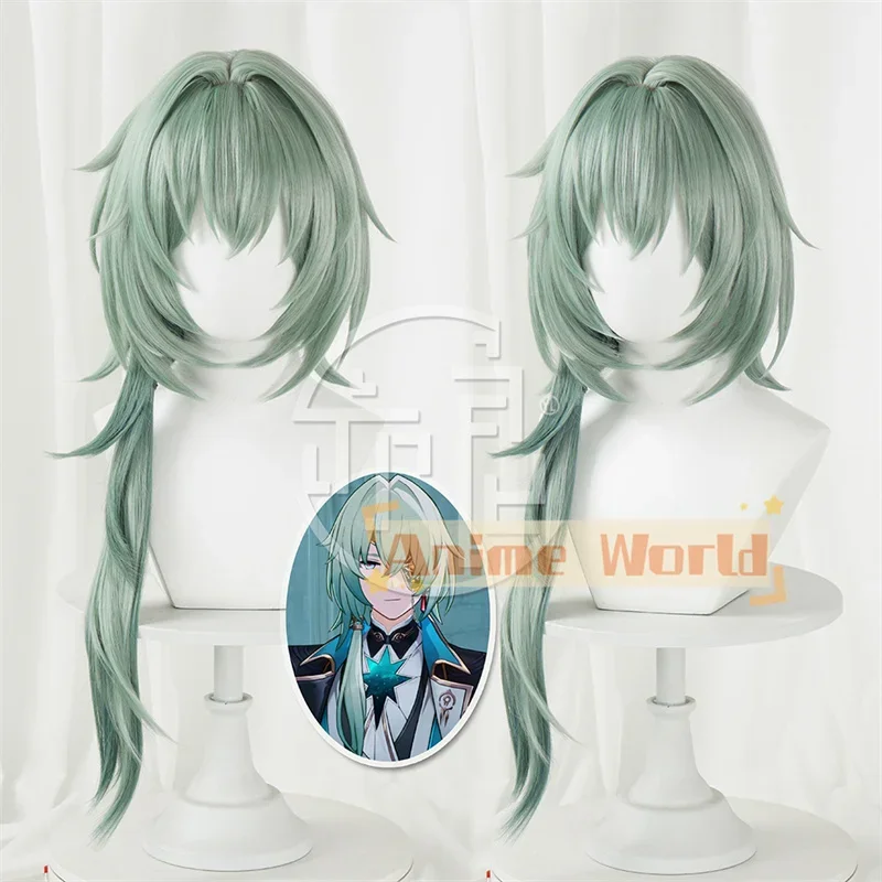 

Honkai Star Rail Anaxa Cosplay Wig Anaxagoras Grove of Epiphany Amphoreus Light Green Long Heat Resistant Synthetic Hair