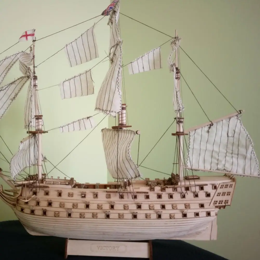 Assembling Building Kits Wood Ship Model Diy Assembled Royal Navy Wooden Model Ships The Victory Sailboat Modeling Toy Kit