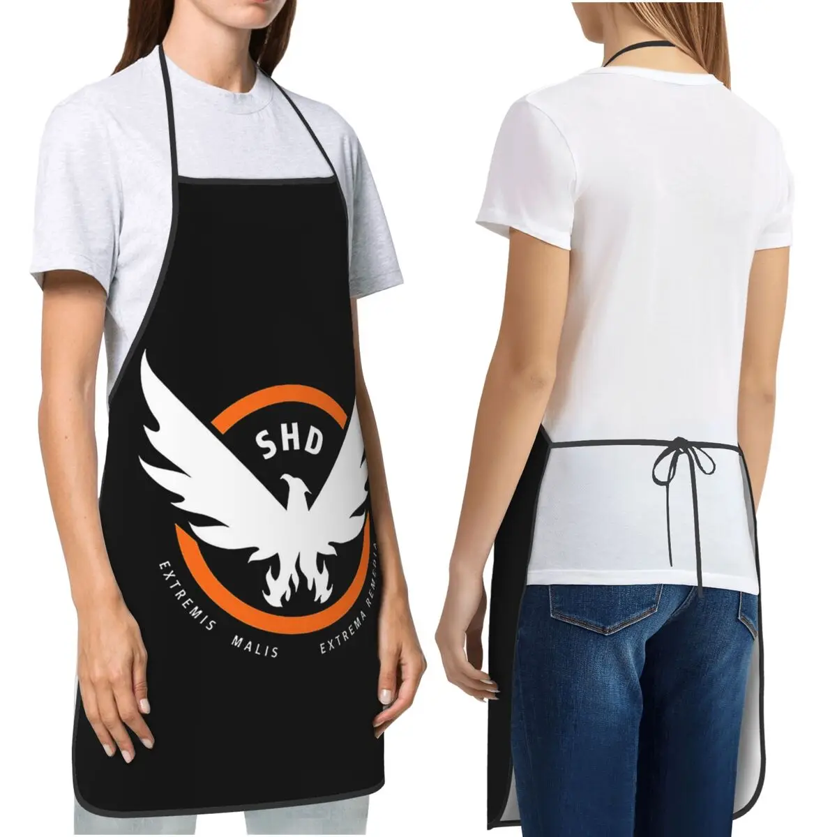 Game Tom Clancys The Division SHD Seal Apron Chef Cooking Tablier Bib Kitchen Cleaning Pinafore for Women Men Painting view 5