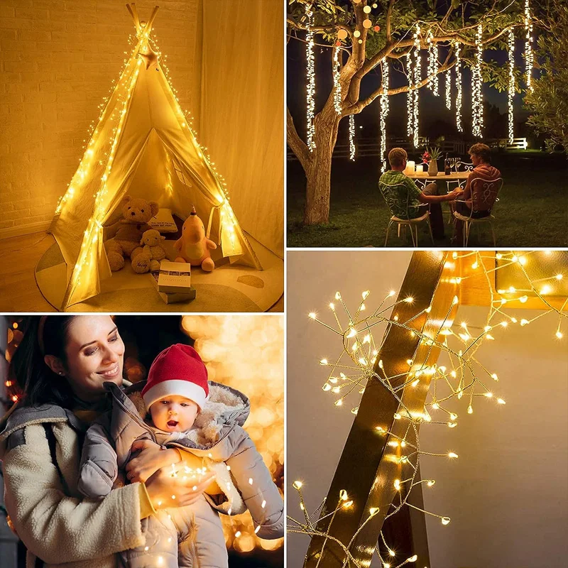 600 LED Fairy Lights Bedroom Outdoor Plug Christmas Mini LED Decoration For home Halloween Party Wedding gift Diy New Year 2024