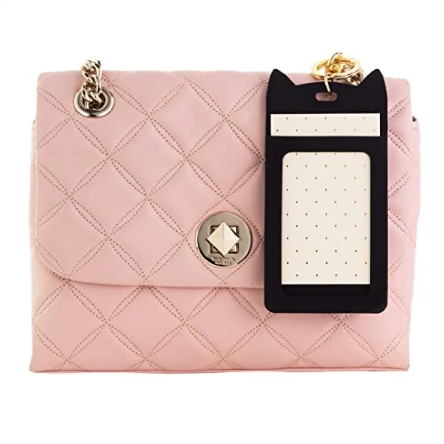 ID Badge Clip Key Chain Silicone Keychain Accory Black Cat