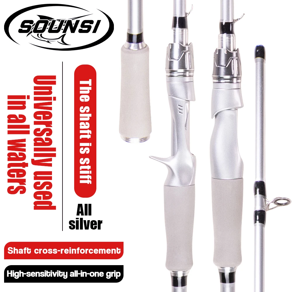 SOUNSI Carbon Spinning Ultra-light Fishing Rod Lure Weights 5-28g M Power 1.68-1.8M Line 4-12 For Trout Fishing Rod