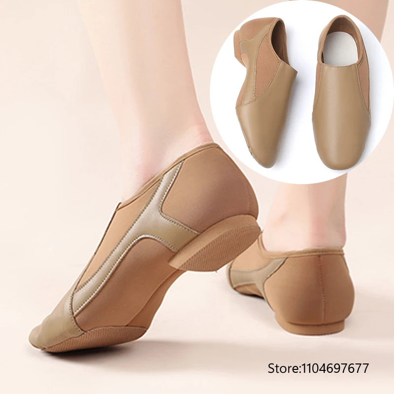 

Мягкие кожаные джазовые танцевальные туфли унисекс, цвета хаки и черные, с противоскользящей подошвой, джазовые балетные туфли, высококачественные танцевальные кроссовки для взрослых, для мужчин и женщин