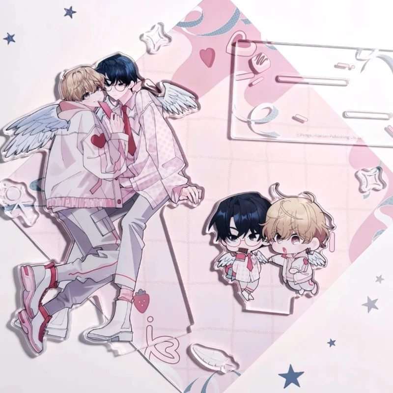 Anime Merry Marbling Baek Kyungbin Joo Mirye Cosplay Standing Plate Kawaii Acrylic Figure Stand Desktop Decoration Ornament Prop