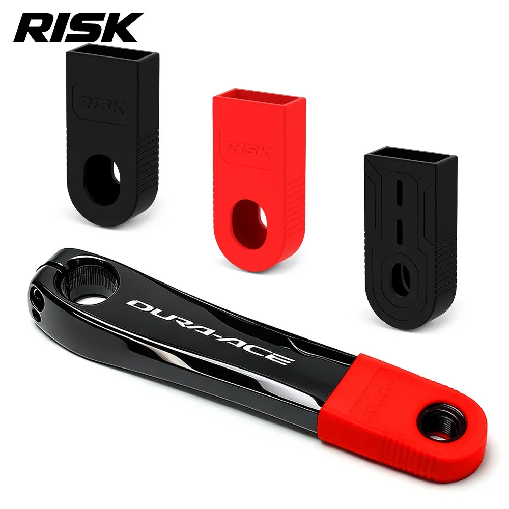 Protector de bielas RISK, cubierta protectora de silicona para el eje del pedal de bicicletas de montaña y de carretera, compatible con 105, UT, DA.