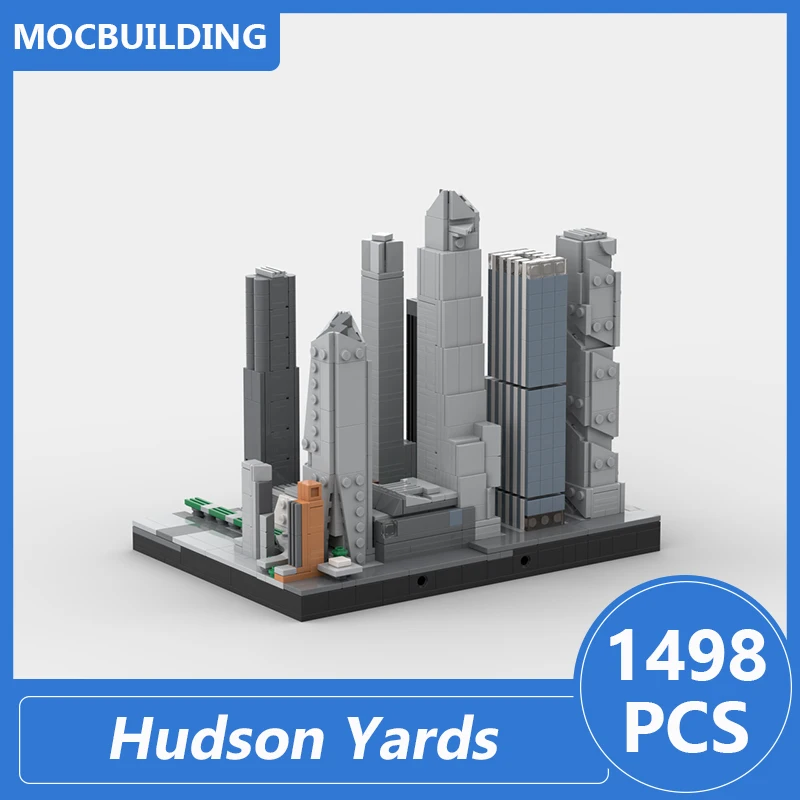 Hudson Yards - NYC Model Moc Building Blocks Diy Assemble Bricks Architecture Educational Creative Display Toys Gifts 1498PCS