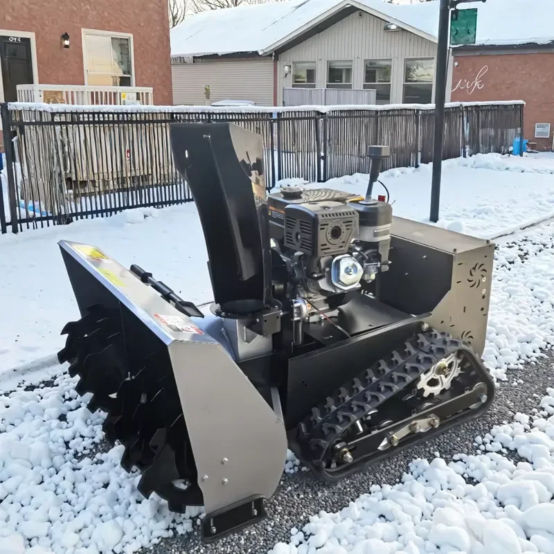 WIGON Electric//Diesel Engine-Powered Tracked Portable Remote-Controlled Snow Blower 1000m Range Customizable Color