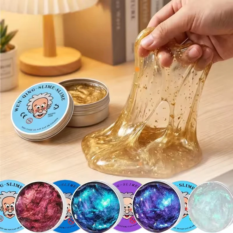 New Lab Putty Crystal Clear Glass Best Thinking Smart Crazy Stress Putty with Tin Sensory & Bouncing Toy male and female Gift