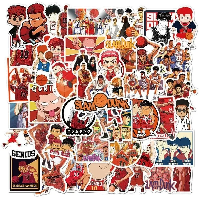 Slam Dunk Sakuragi Hanamichi Rukawa Kaede student stickers notebook stickers water cup waterproof stickers diy handbook sticker