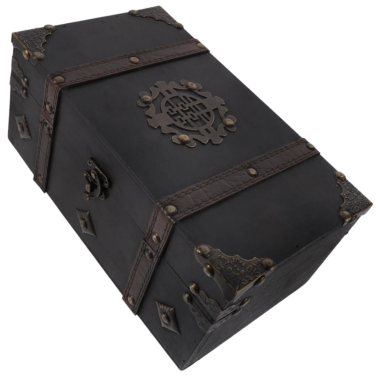 Retro Small Wooden Storage Box Treasure Chest Trinket Organizer Jewelry Case Versatile Sundries Storage for Home Office