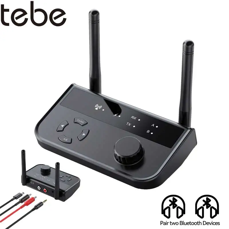 

Tebe 2 в 1 Bluetooth 5,3 приемник передатчик адаптер RCA 3,5 мм Aux беспроводной стерео музыкальный аудио адаптер для TWS наушников ТВ