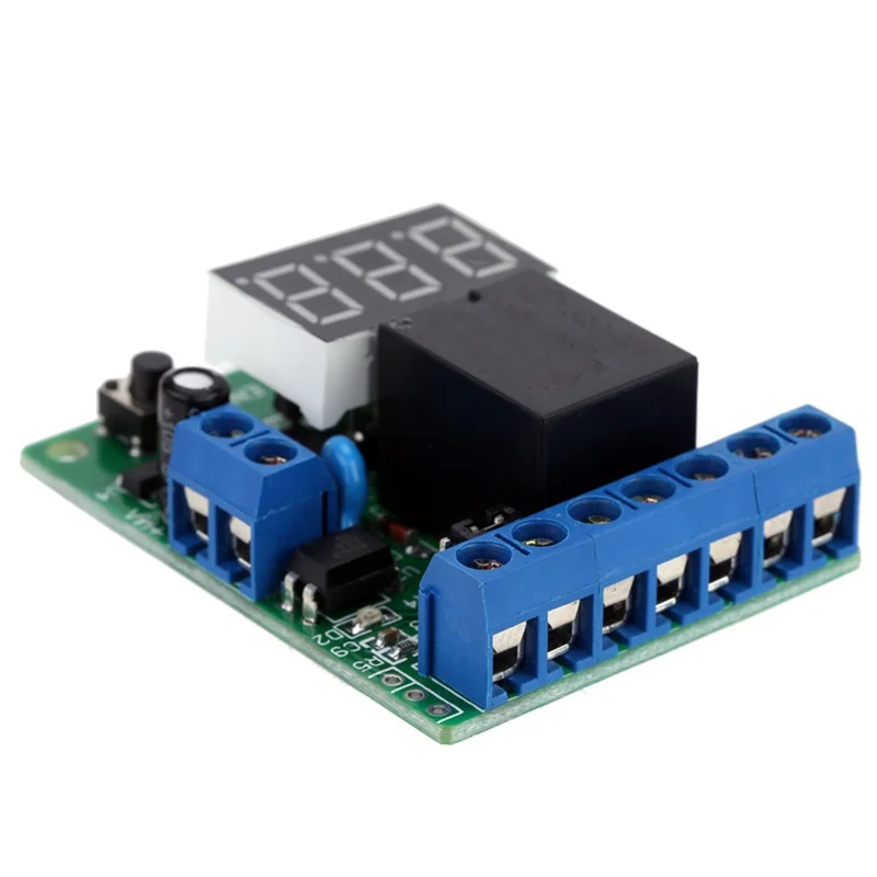 LED Voltmeter Charging Discharge Security Relay Module DC 12V Digital Voltage Control Switch Board Module