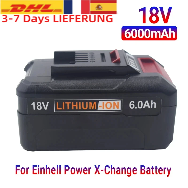 6000mAh Replacement Battery EIN18C2 Li-ion Batteria for EINHELL 18V Battery Power X-change PX-BAT4 4511396 4511437 Power Tools