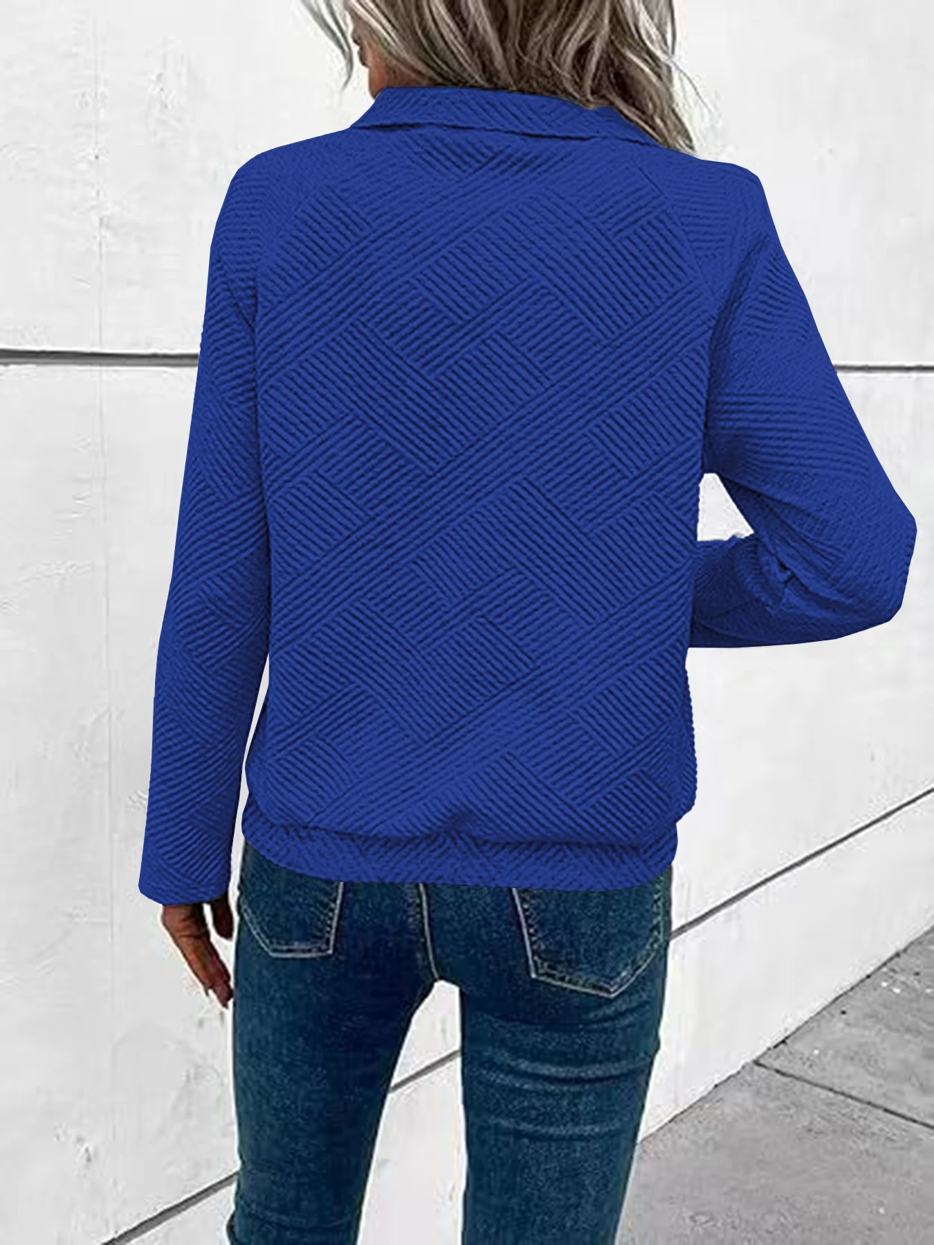 Spring and Autumn Fashion Foreign Trade Women's Clothing Hot Selling Multi color Long sleeved Solid color Button Collar Cross bo