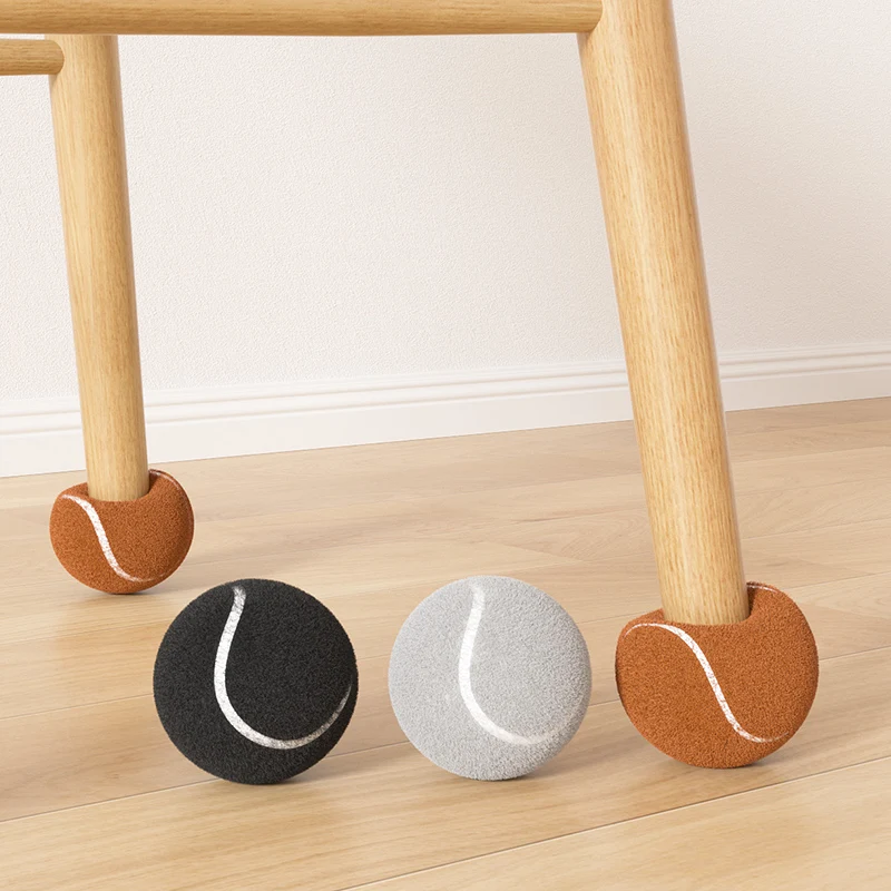 Chair Leg Floor Protectors, Tennis Ball Design Non Slip Silent Furniture Feet Covers, Anti Scratch Floor Protection Pads