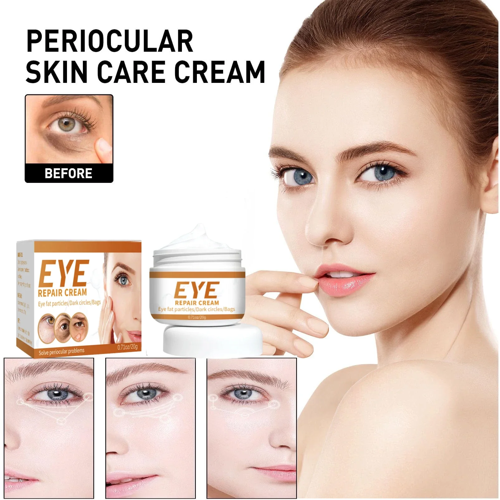 

Instant Remove Wrinkle Eye Cream Eye Bags Dark Circles Anti Puffiness Firm Cream Under Eyes Lightening Fine Lines Moisturizing