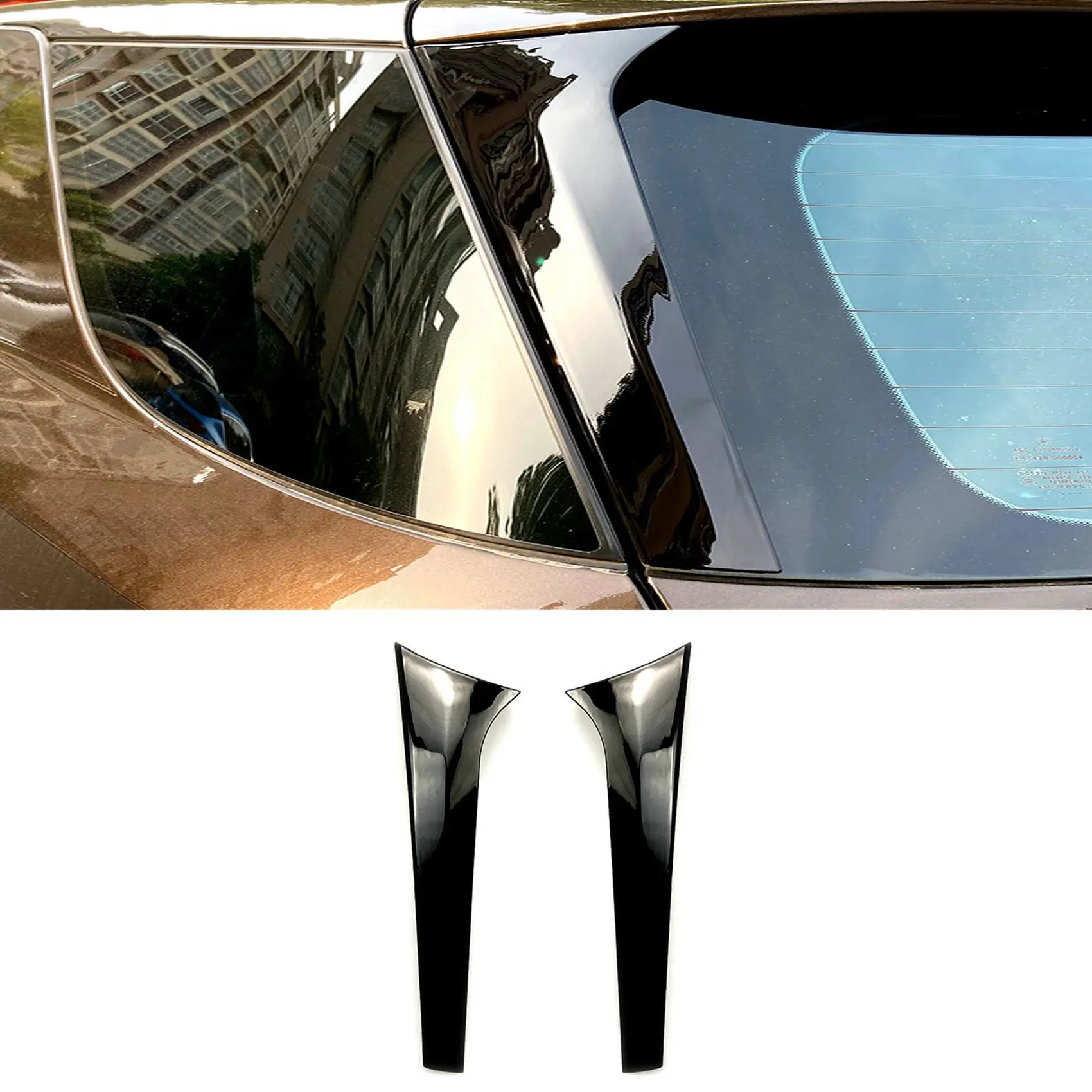 

Rear Side Wing Roof Spoiler Stickers With 2X Side Hood Air Vent Grille Cover,For Mercedes-Benz W166 ML GL Class 12-18