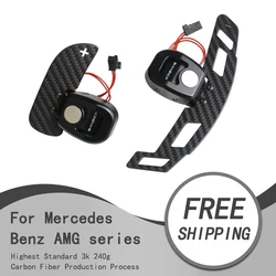Carbon fiber magnetic shift paddles suitable for Mercedes Benz AMG A35 A45 C63  E53 E63 S65 S63 G63 CLA35 CLA45  GLC43 GLC63