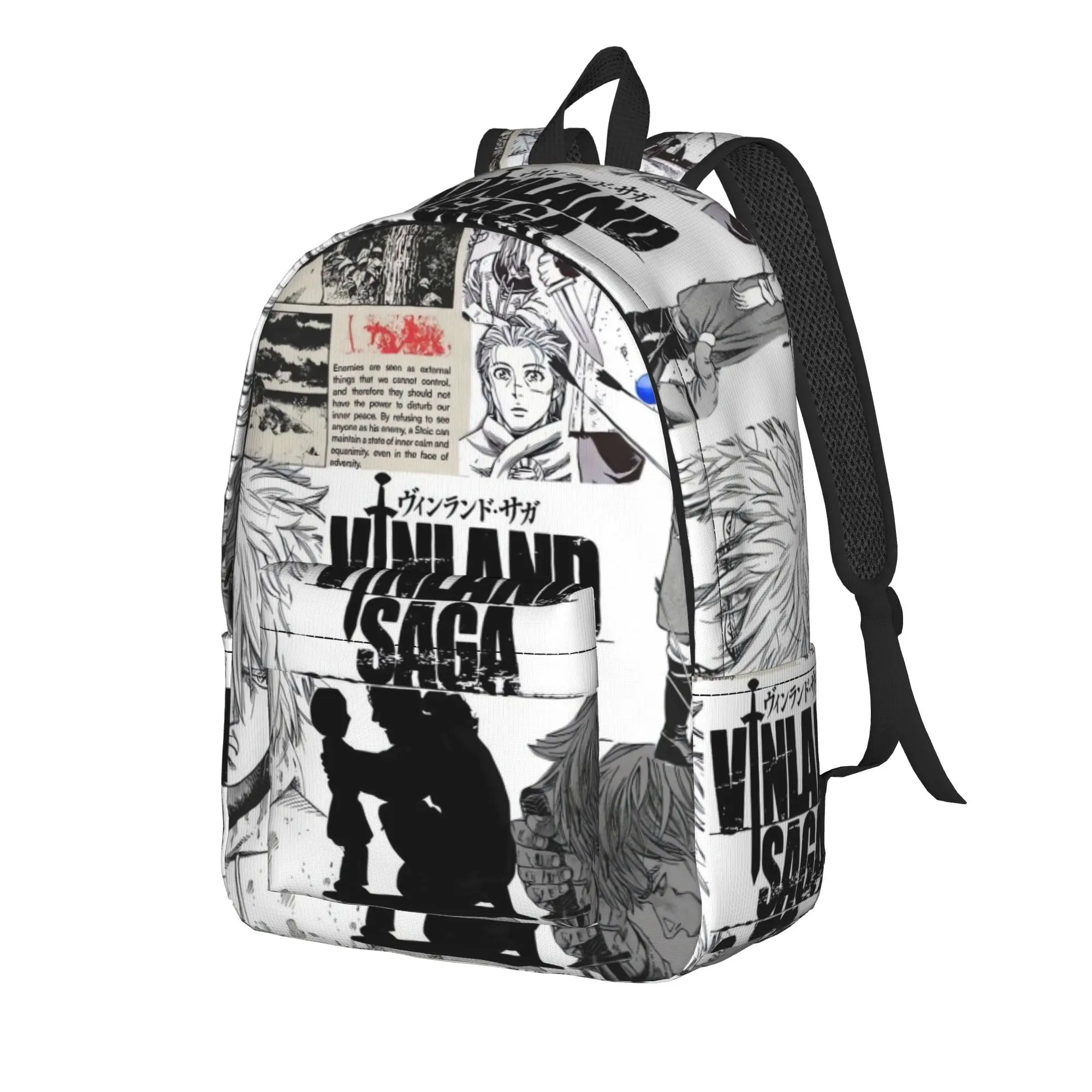 Vinlands Sagas Thorfinn Vinland Askeladd Backpack Trekking Backpacks Youth Design Pattern High School Bags Novelty Rucksack