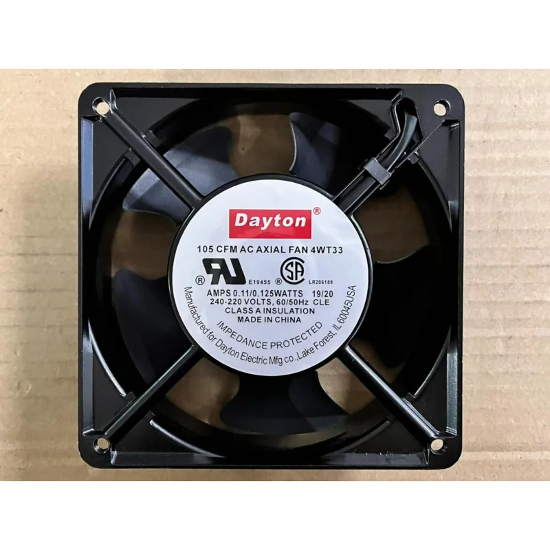 FOR Dayton 105 CFM AC AXIAL FAN 4WT33 240-220V 12038 12CM Aluminum frame cooling fan