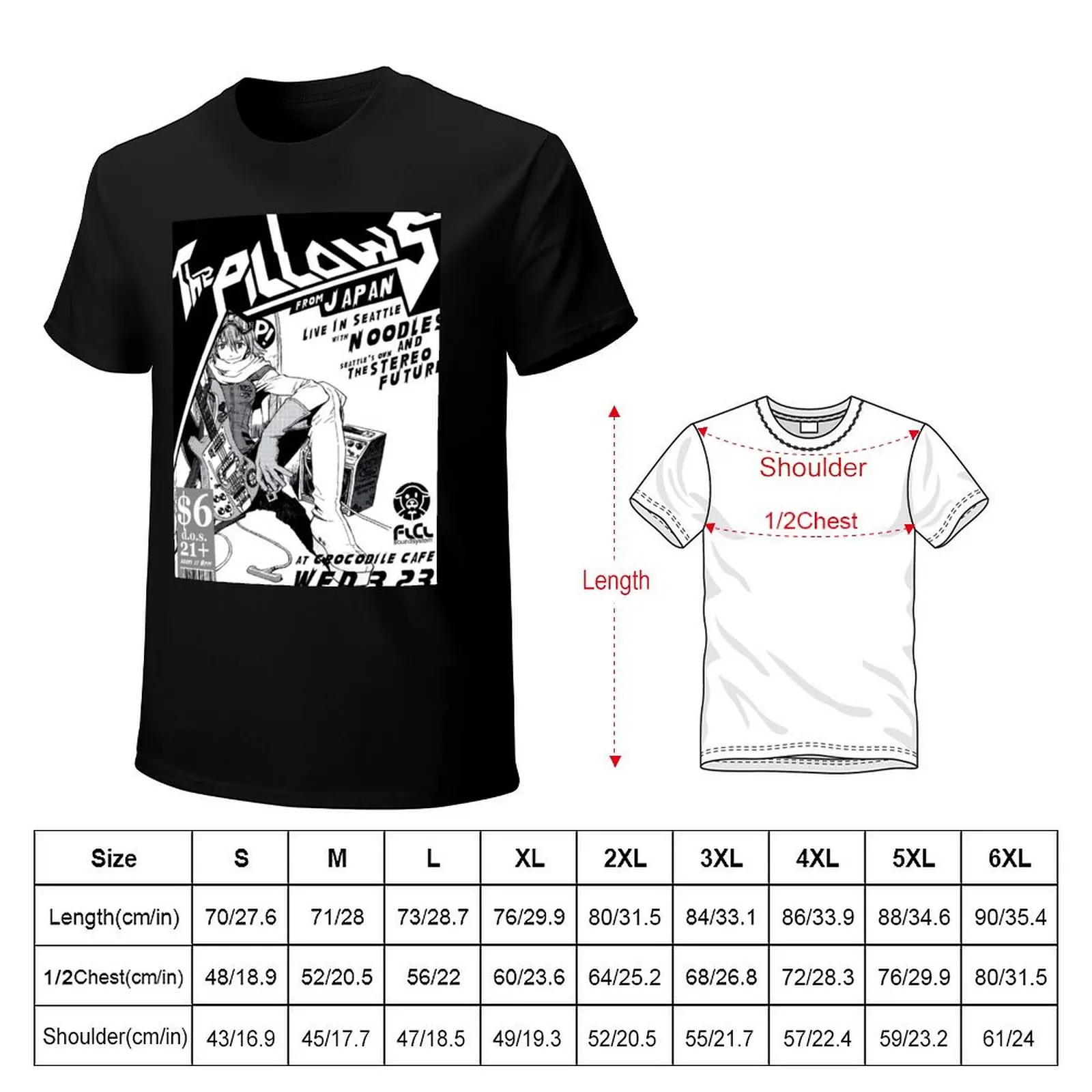 Flcl The Pillows Live T-Shirt cotton graphic tees sublime street wear mens tall t shirts