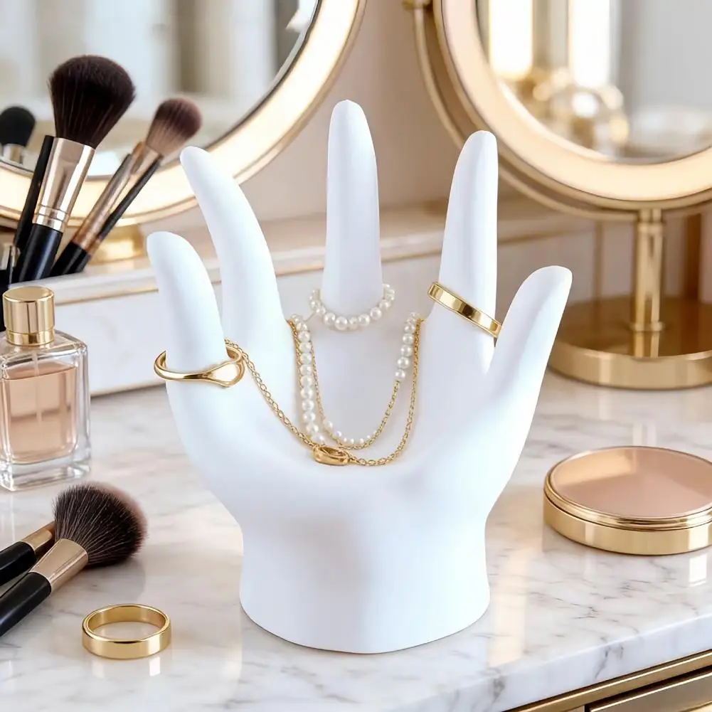 

Hand Jewelry Display Holder 3D Printed Palm Shape Jewelry Organizer Stand Desktop Storage Rack for Rings Necklaces Bracelets