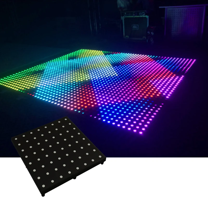 Ava 3D Tempered Glass Magnet Dance Brick Nightclub Party LED Digital Dance Tiles Panel Brick Lamp Interactive LED Dance Floor