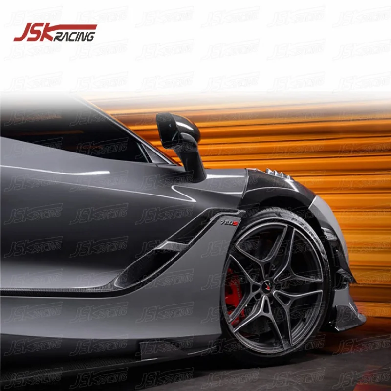 JSK STYLE CARBON FIBER SIDE DOOR TRIMS FENDER VENT For 2017-2019 MCLAREN 720S