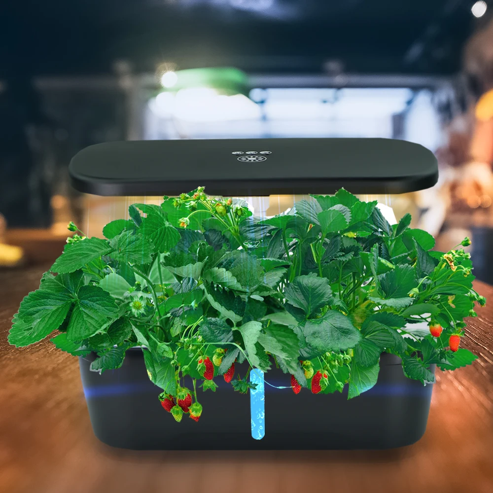 Imagem -06 - Sistema de Cultivo Hidropônico Interno de 12 Cápsulas 4l com Luz Led de Espectro Total Modos Bomba de Oxigênio Automática Recirculada Kit de Cultivo Inteligente para Tomates Morango Hortelã Salsa Ervas