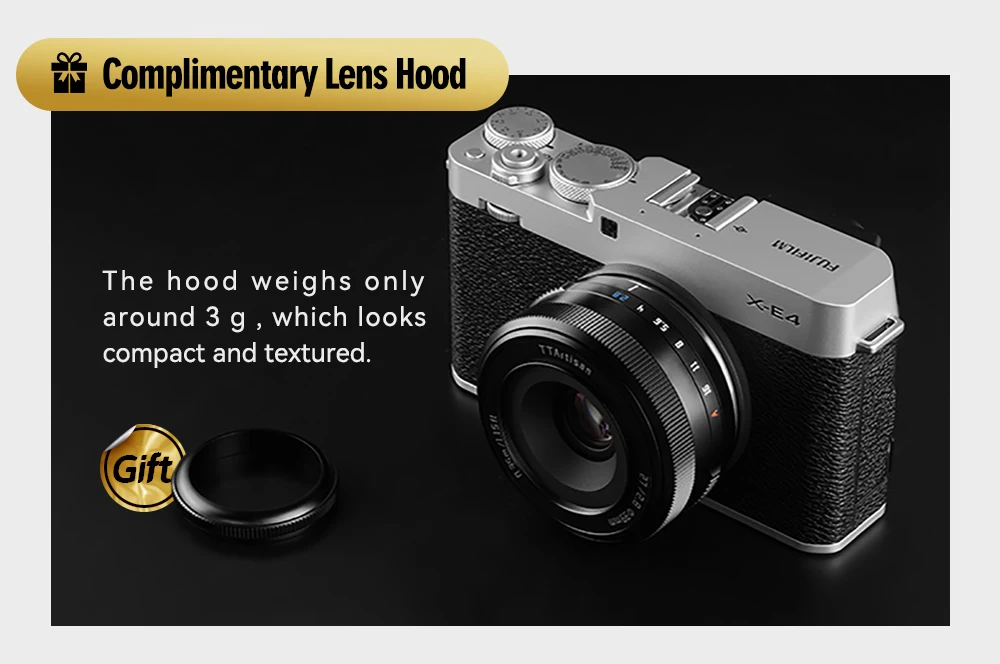 TTARTISAN 27mm F2.8 Autofokus-Kameraobjektiv für Fuji X Fujifilm XF Sony E Nikon Z Mount STM APS-C Eye Perception für XA7 XT100 – Detail 15
