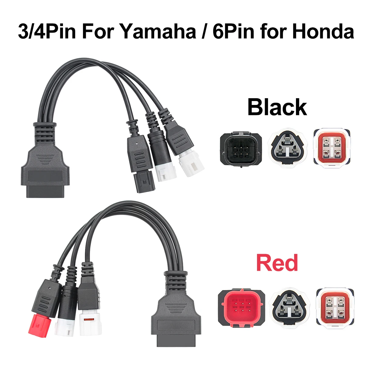 

Разъем OBD2 «папа-мама», 3-контактный, 4-контактный, для Yamaha, 6-контактный, для Hon-da, 16-контактный OBD 2, удлинительный кабель, диагностический инструмент для мотоцикла