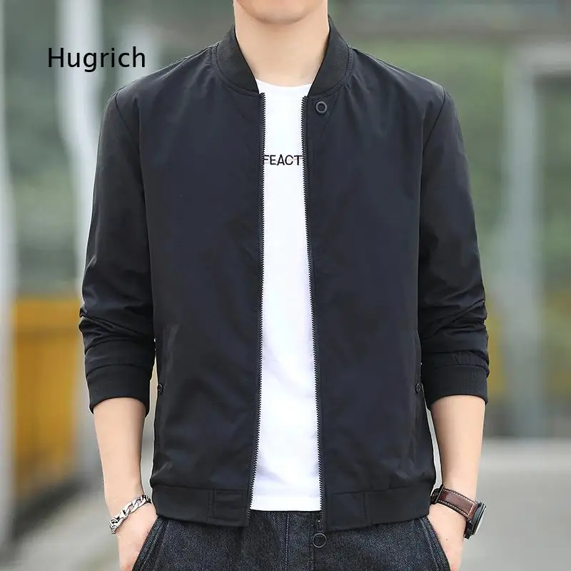 Teenage Boys Spring Autumn Jacket Student Style Stand Collar Cargo Outer Coat For Casual Daily School And Outdoor Daily Activiti