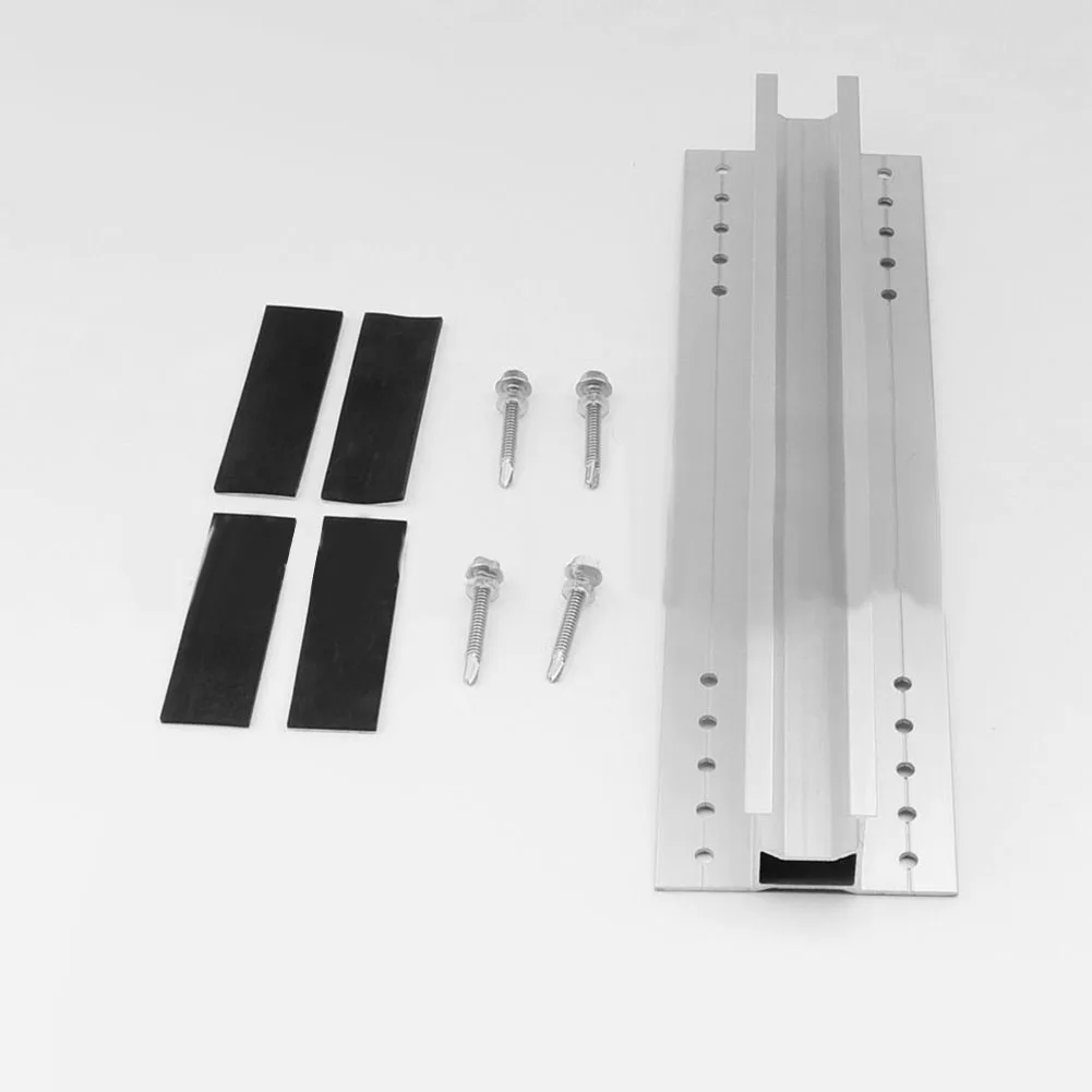 2Set Solar Mounting Rails PV Photovoltaic Solar Panel Accessories Trapezoidal Mounting System Rail Set Aluminum
