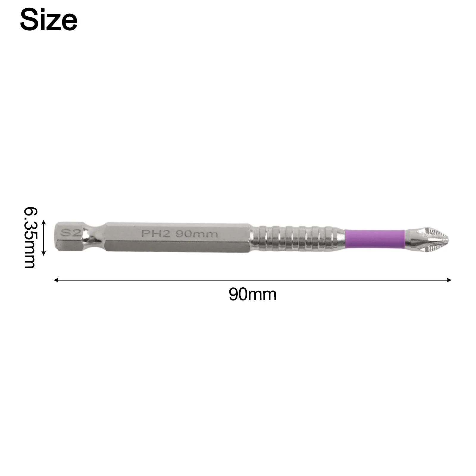 

6pcs PH2 Magnetic Screwdriver Bits Non Slip Resistant Cross Screwdriver High Strength For Hand Drill Power Tool Parts