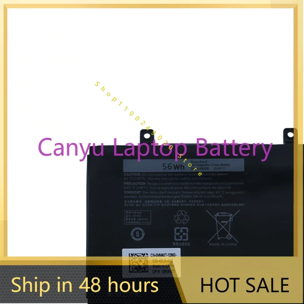 

2024 H5H20 Battery For XPS 15 9560 9570 7590 15-9560-D1845 Precision M5520 M5530 5530 62MJV M7R96 05041C 5D91C P56F001