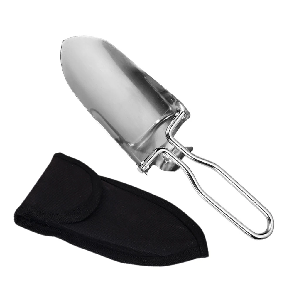 

Mini Folding Shovel Stainless Steel 1PC Compact Outdoor Camping Tool Garden Spade Hiking Digging Foldable for Travel