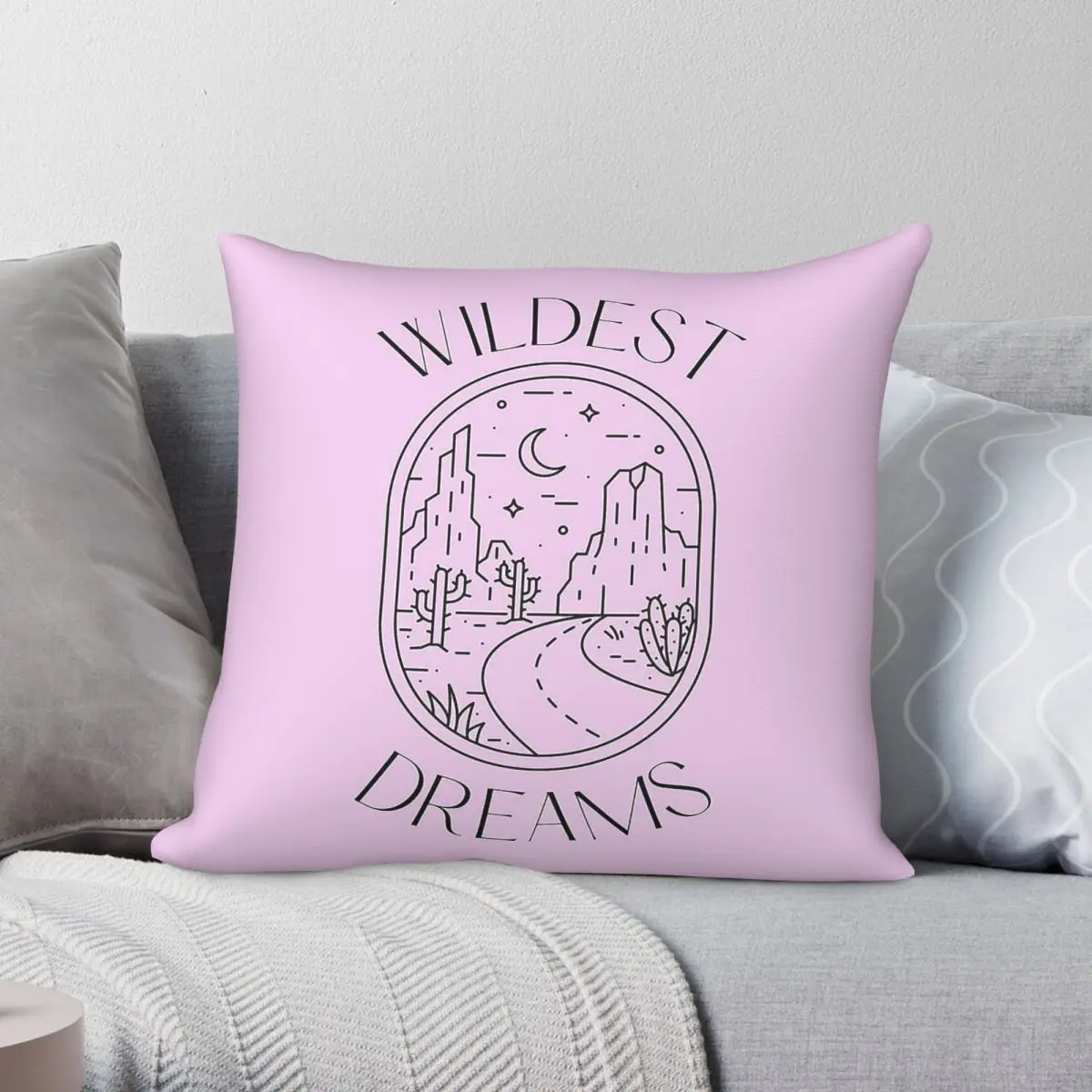 Wildest Dreams Song - Funda de almohada cuadrada de poliéster, lino, terciopelo, con diseño de cremallera, decorativa, para el hogar