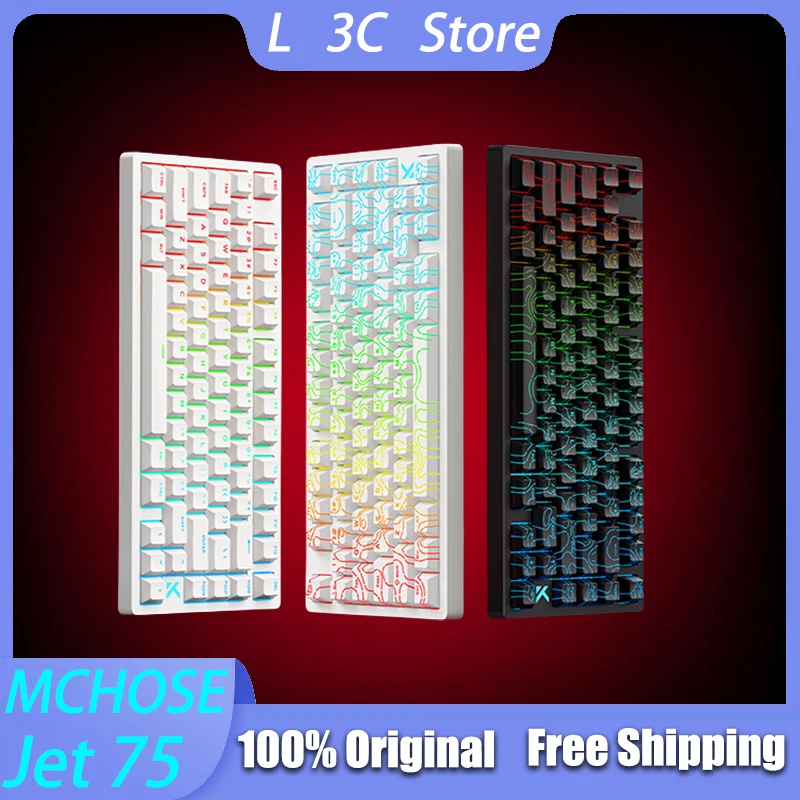 MCHOSE Jet 75 Wired Mechanical Keyboard Magnetic Switch Esports level Gaske Structure 8k PC E-sports Gaming Keyboard Customized