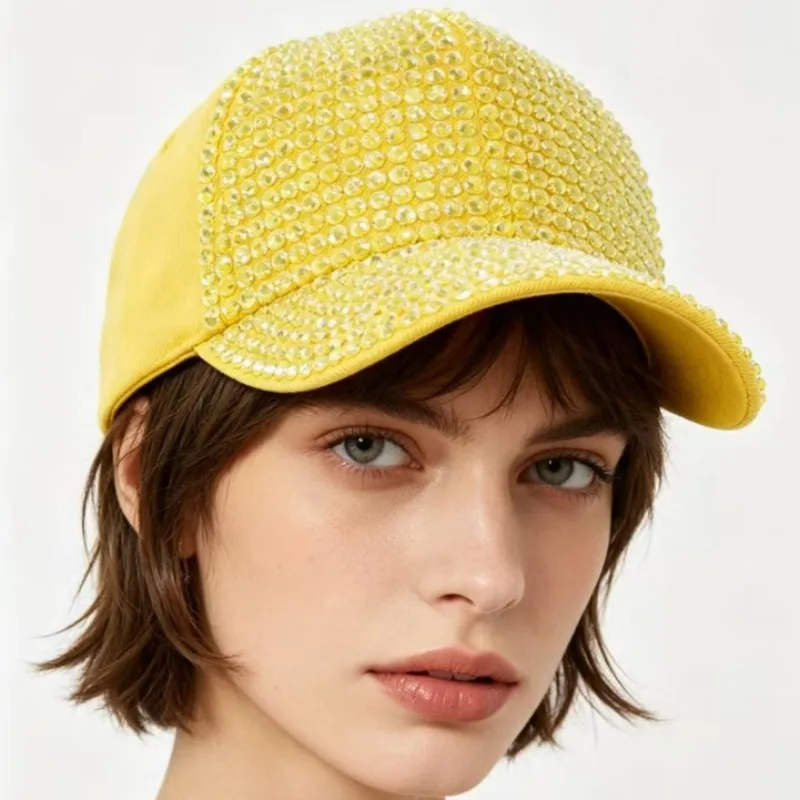 Carnival Elements Rhinestone Baseball Cap Bling Bling Fashion Casual Cap Women Men Unisex Adjustable Sparkling
