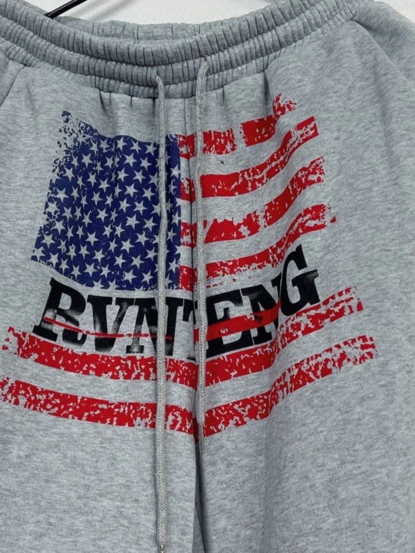 Y2K Damen Nationalflaggen-Print Streetwear Weite Jogginghose Baggy Oversized Hose Grunge Jogger Hosen Acubi 2000er Jahre Kleidung – Detail 4