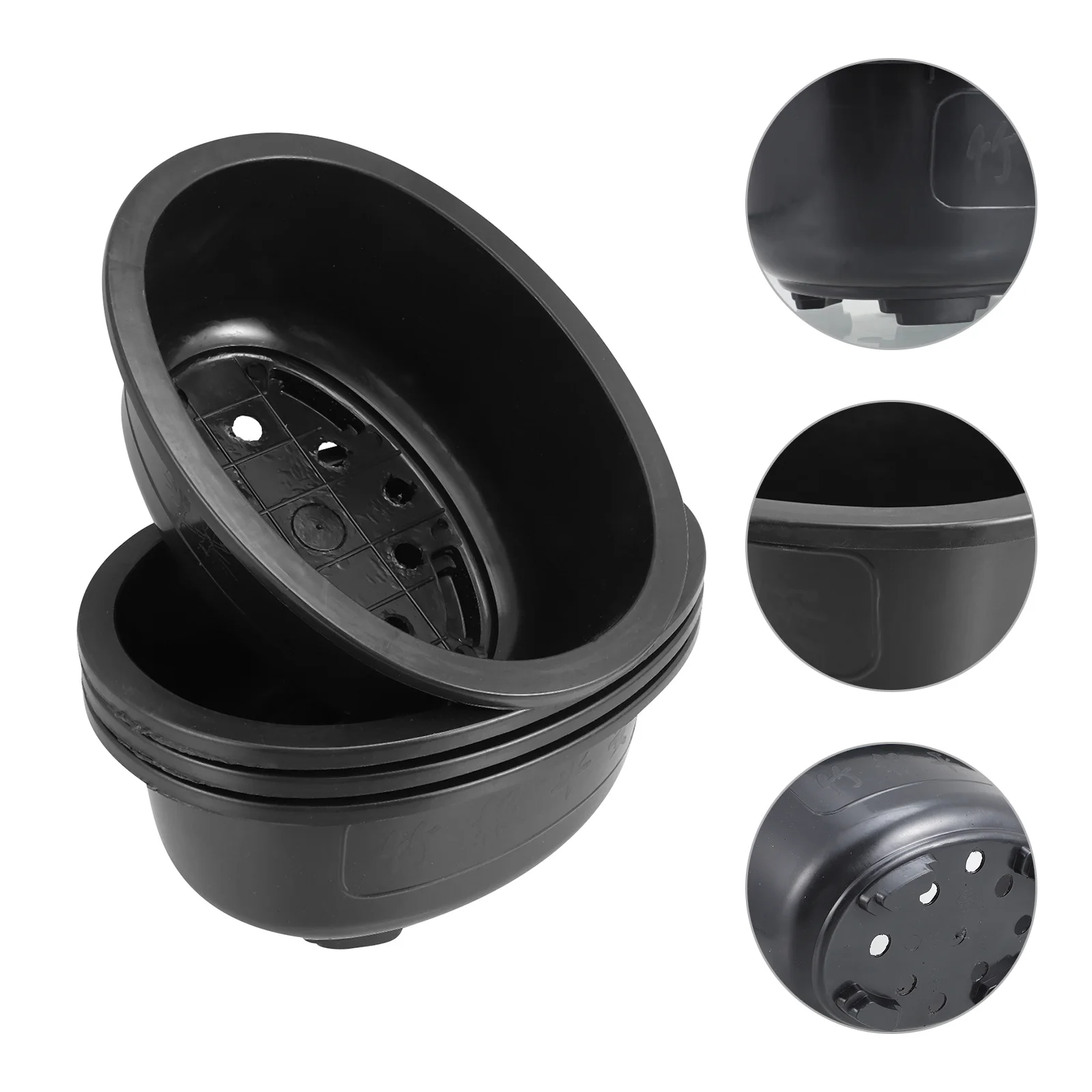 

4Pcs Flower Pots Plastic Premium Plant Containers for Garden Balcony Yard Decor Succulent Planting Pot Bonsai Planter